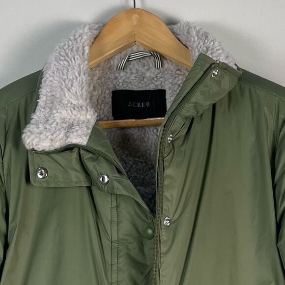 J Crew Sherpa-Lined Puffer Jacket Primaloft Size Small Gorpcore - Picture 5 of 15
